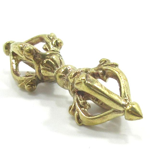 密教法具 五鈷杵 金剛杵 ミニサイズ 巾着袋付き バジュラ 仏具 約5.6