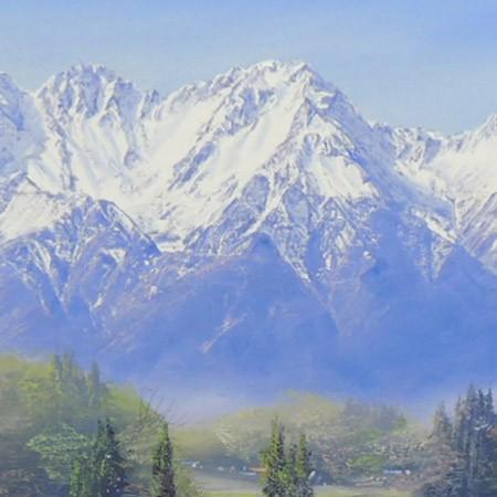 絵画 油絵 穂高 （佐田光） 【海・山】【肉筆】【油絵】【10号