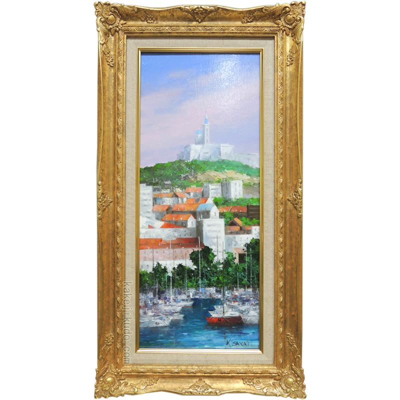 絵画 油絵 マルセイユ （酒井健吉） 【肉筆】【油絵】【外国の風景