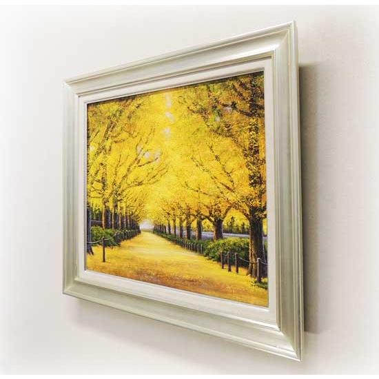 絵画 油絵 神宮外苑いちょう並木 F20号 （木村由記夫） 【肉筆】【油絵