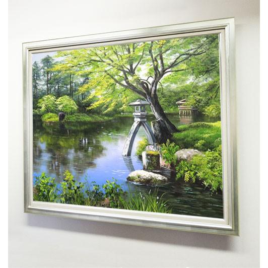 絵画 油絵 兼六園 F50号 （小池三郎） 【肉筆】【油絵】【日本の風景