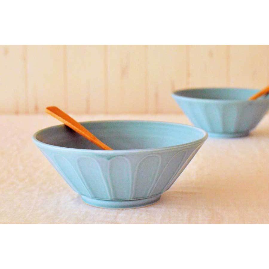 ターコイズブルー麺鉢2個セット】 おしゃれ 北欧 麺鉢 丼 どん うどん