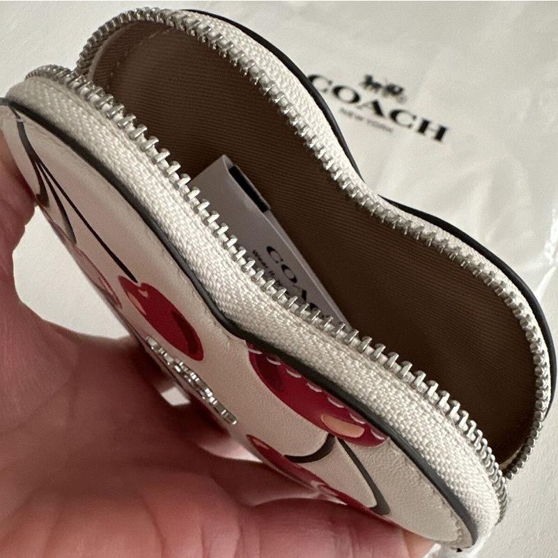 COACH（コーチ） ハート ミニ財布 コインケース アウトレット チェリー