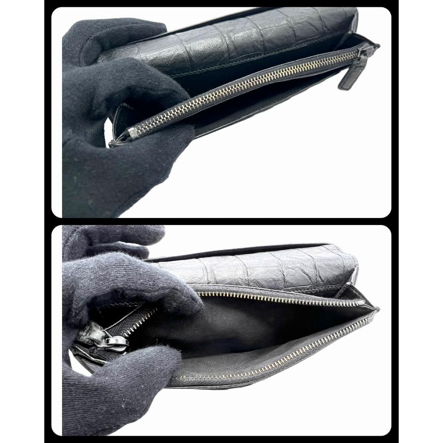 SAINT LAURENT サンローラン カサンドラ ウォレット クロコダイル