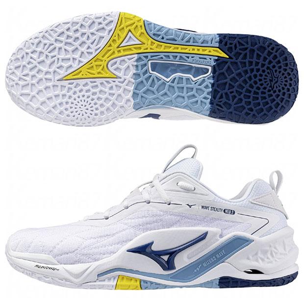MIZUNO（ミズノ） ウエーブ ステルス NEO 2 ホワイト×ネイビー