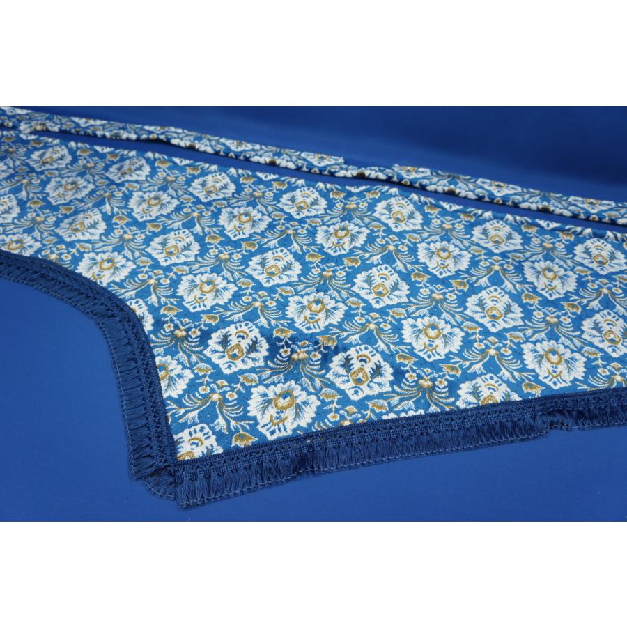 パーフェクトクオン用 新格子 縦柄 ダッシュマット ブルー : トラック