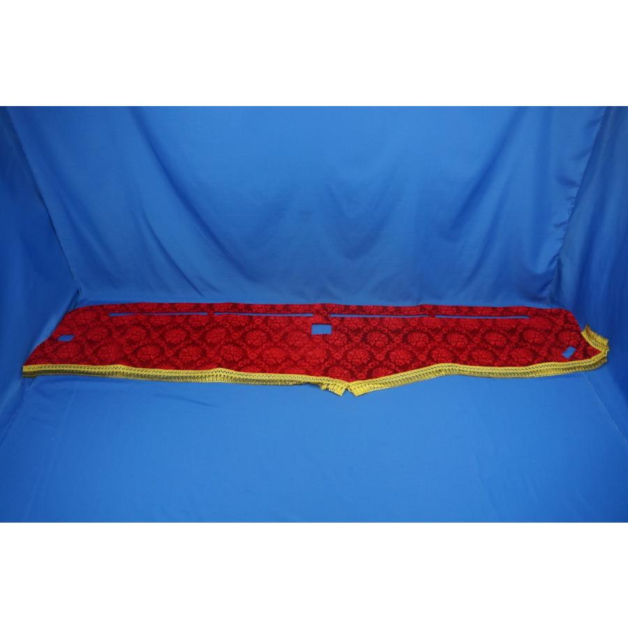 07スーパーグレート用 ローレル 縦柄 ダッシュマット レッド/ゴールド