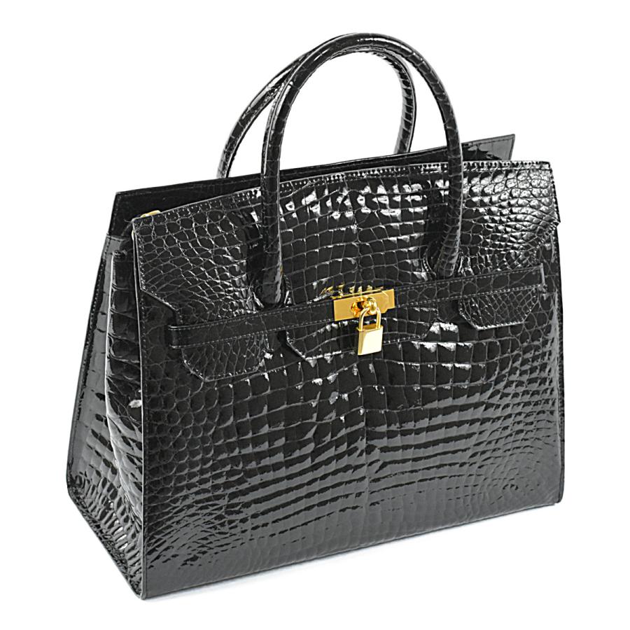 クロコダイル 美品 リアル アリゲーター 超豪華 トートバッグ 黒