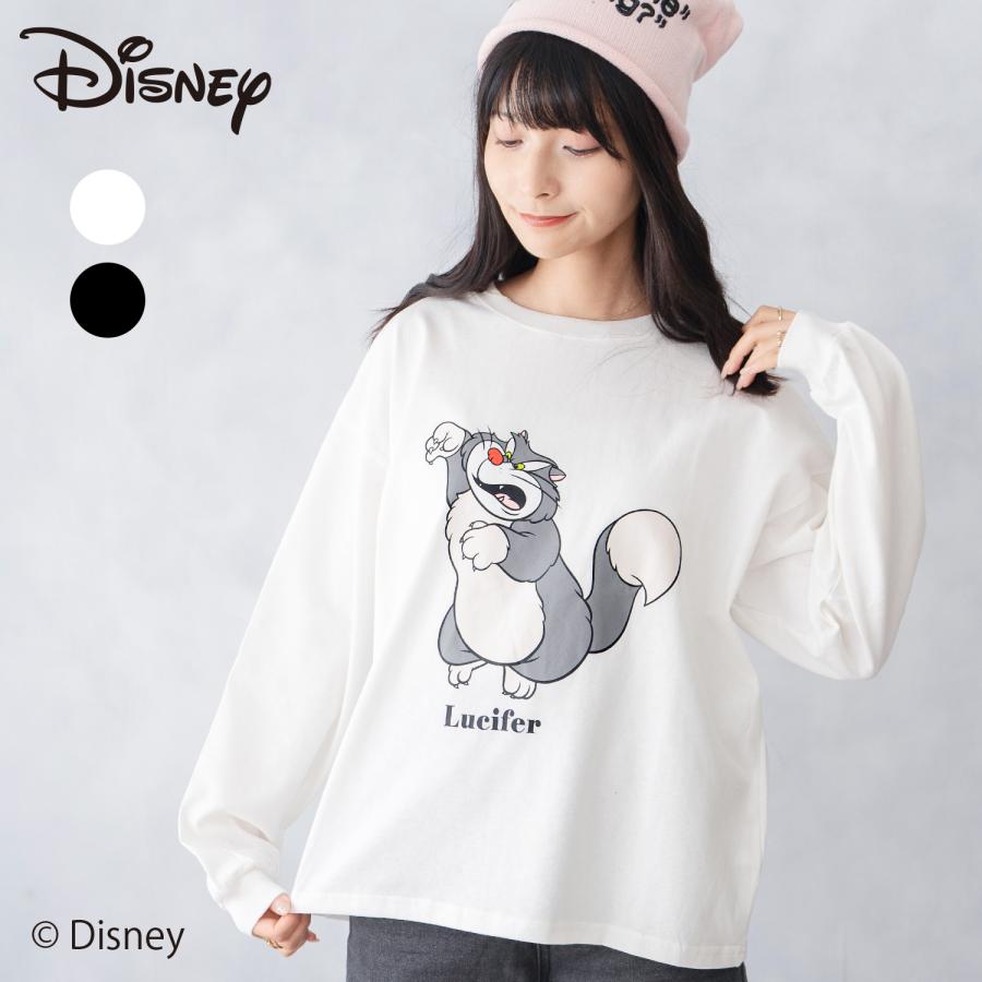 Disney（ディズニー） Tシャツ シンデレラ ルシファー ロングTシャツ