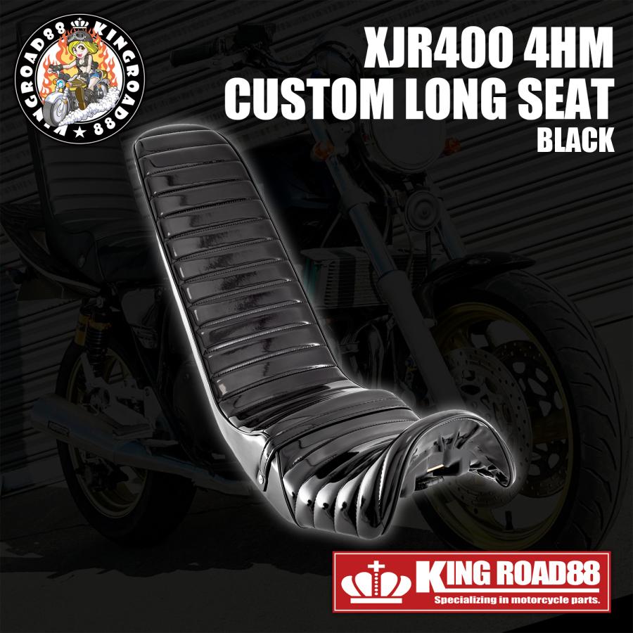 三段シート XJR400 前期 4HM KingRoad88 エナメル ブラック 3段シート