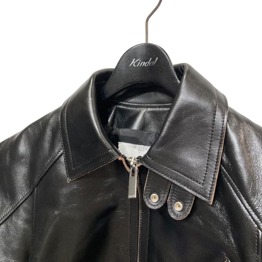 sacai（サカイ） sacai 25SS レザージャケット 25-07632 ブラック