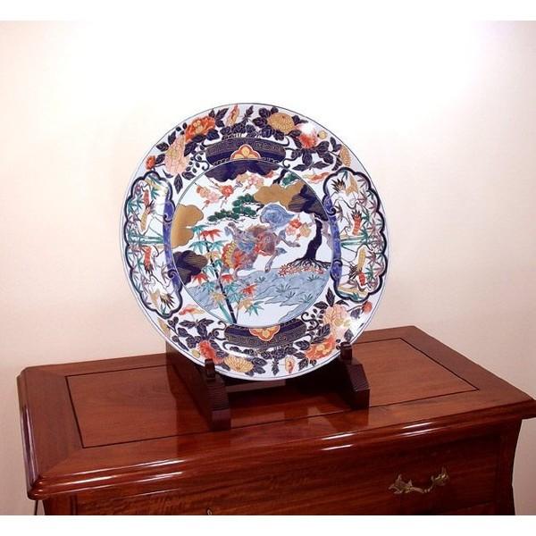 有田焼 古伊万里様式金彩麒麟絵飾り大皿｜陶芸作家 藤井錦彩 作