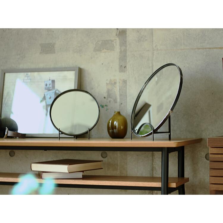 ヴィンテージ ラウンド ウォールミラー レトロモダン壁掛け鏡 ミッド