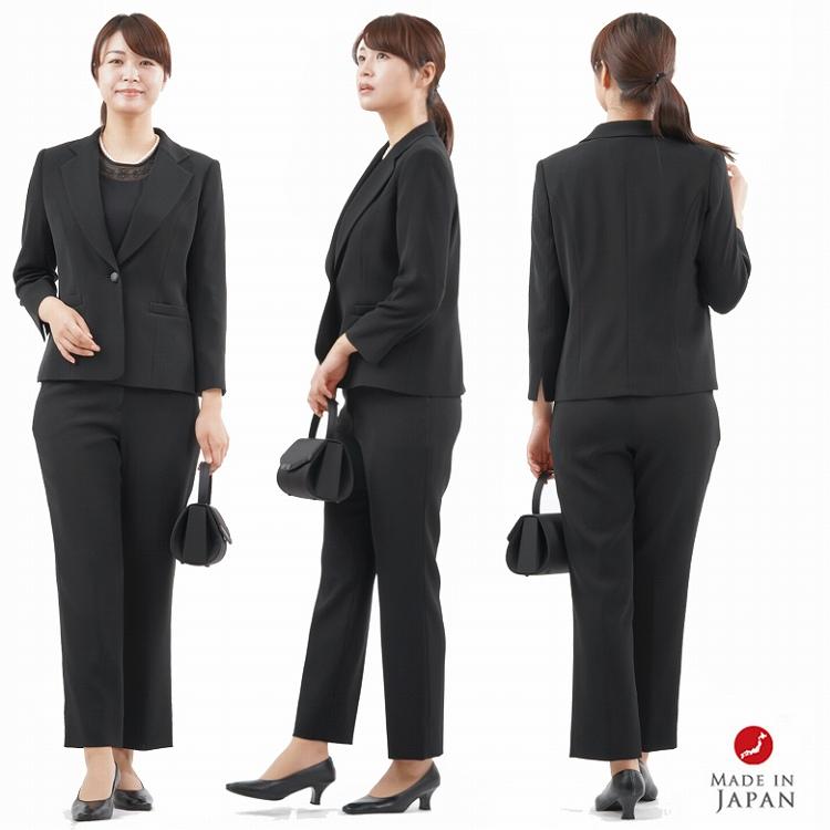低身長の方必見 股下56cm】上下サイズが選べるブラックフォーマル