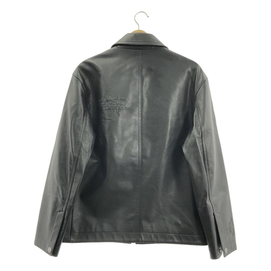 HERMES（エルメス） カーフスキン レザーブレード刺しゅう ジャケット