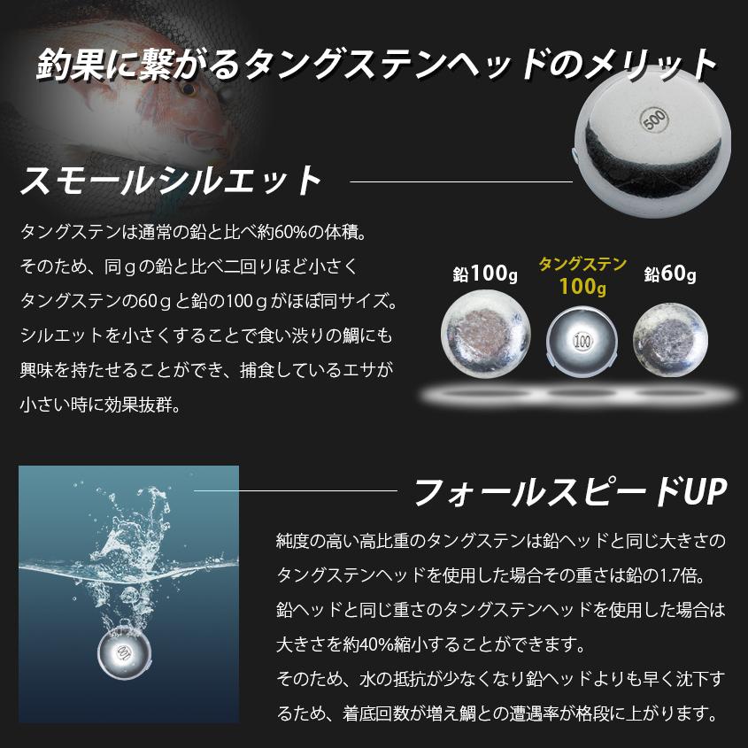 K'sガレージ タイラバ タングステン 鯛ラバ 500g 保護チューブ 装着