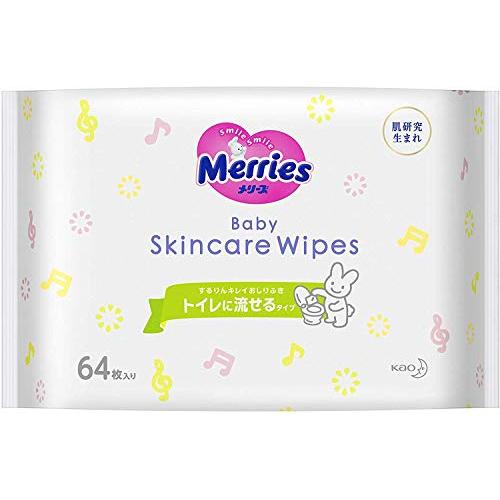 Merries メリーズ するりんキレイ おしりふき トイレに流せるタイプ 64