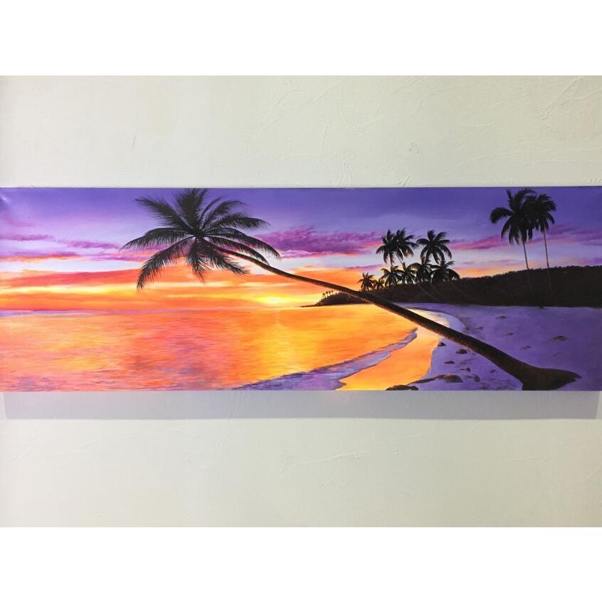 油絵 アート ハワイ サンセット 海の絵 油絵アートハワイサンセット海の絵