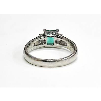 15-21】Pt900 天然エメラルド0.84ct ダイヤモンド0.16ct 指輪 サイズ