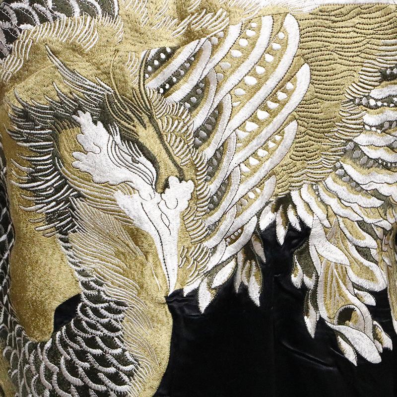 スカジャン 花旅楽団 はなたびがくだん 鳳凰 刺繍 和柄 リバーシブル