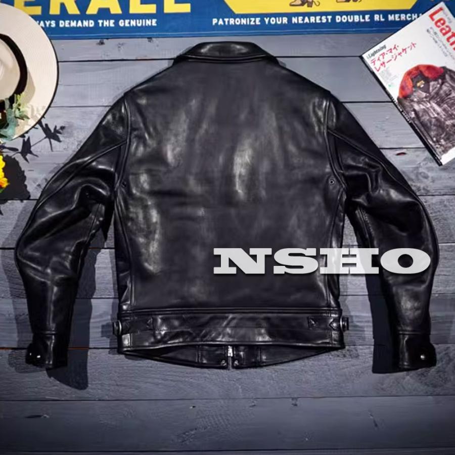 最高峰 1.5mm豪華 ホースハイド メンズ 30'sスタイル シングル