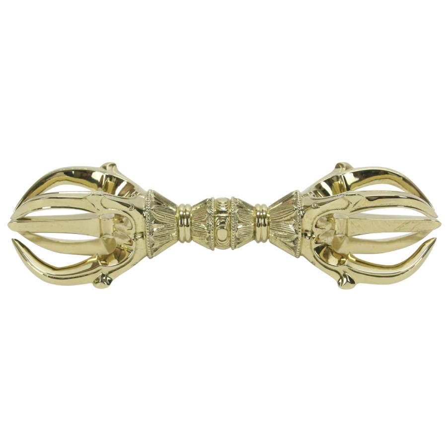 五鈷杵 16.3cm 特大サイズ 真言宗 密教法具 金剛杵 真鍮 日本製 送料