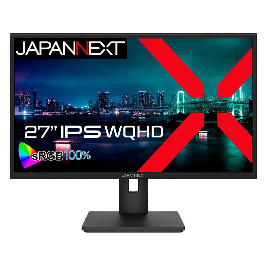 JAPANNEXT 27インチ モニター WQHD 2560x1440解像度 IPS ディスプレイ