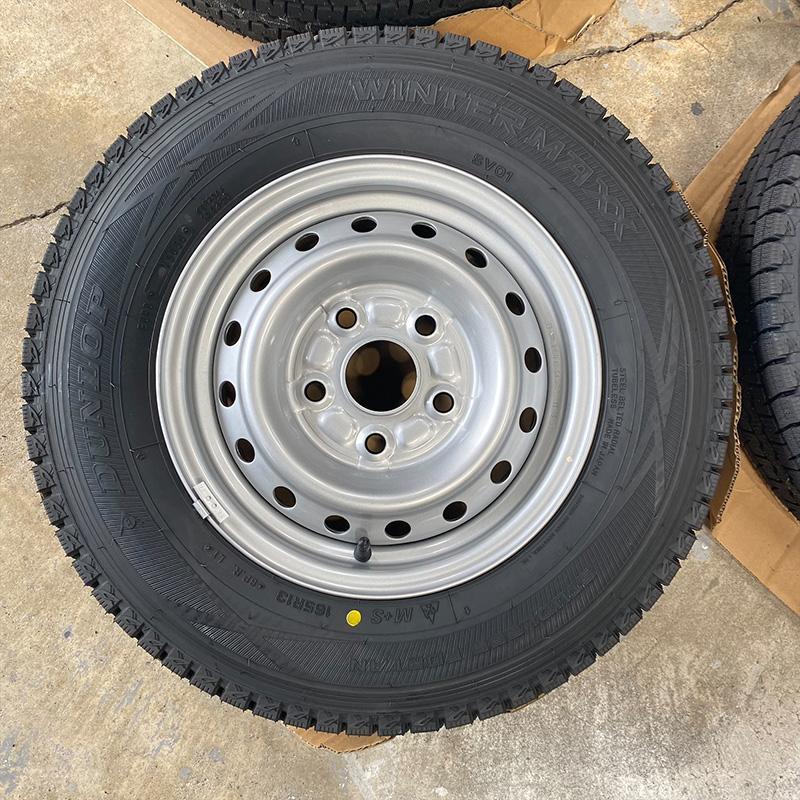 DUNLOP（ダンロップ） 165R13 8PR スタッドレスタイヤホイール 4本 鉄