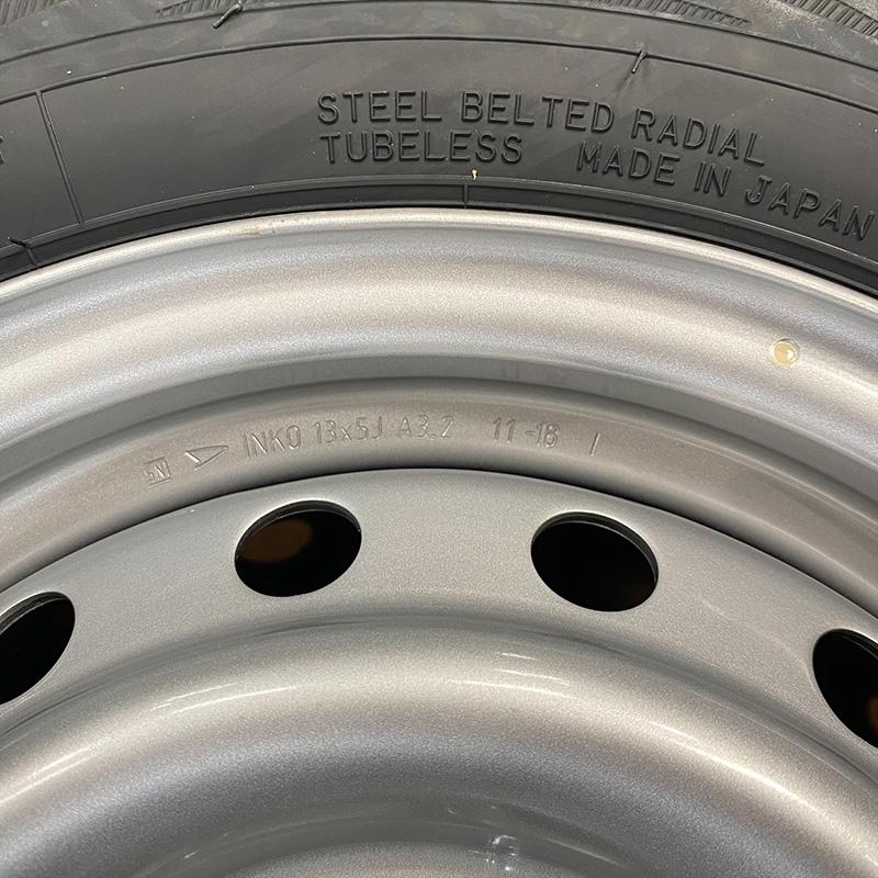 DUNLOP（ダンロップ） 165R13 8PR スタッドレスタイヤホイール 4本 鉄