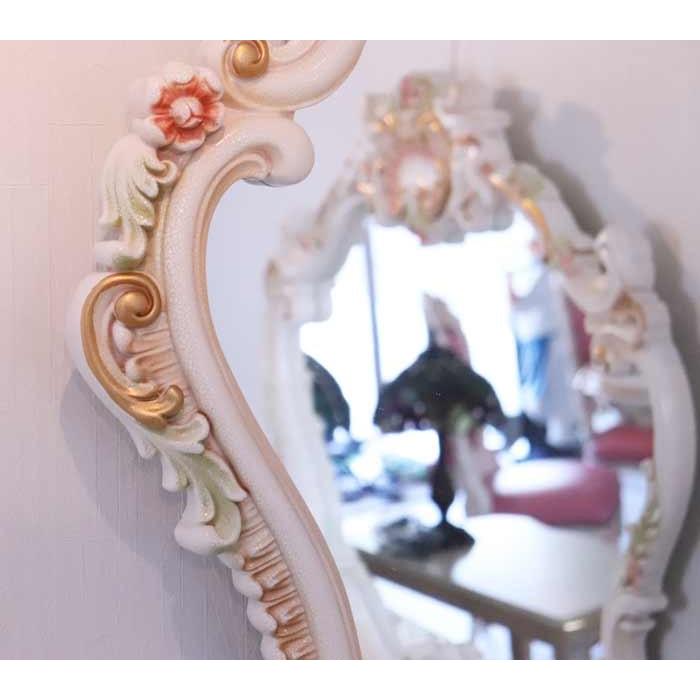 ロココ調 ミラー 鏡 壁掛け 直輸入 姫家具 ロココ ヨーロピアン