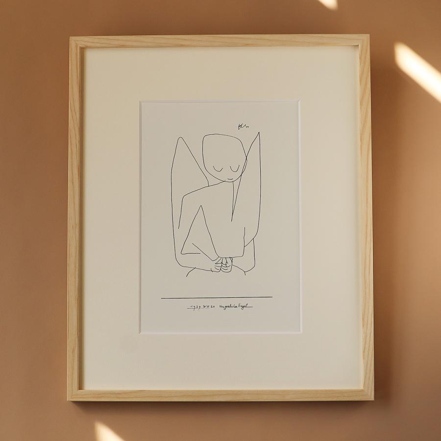 パウル・クレー「忘れっぽい天使 アートポスター（フレーム付き）※四つ