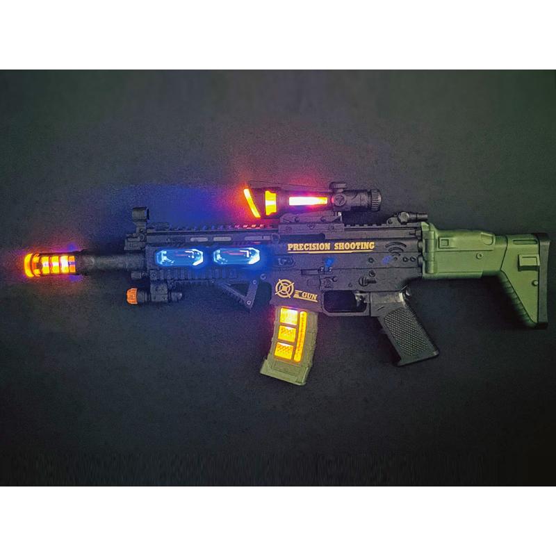 光るおもちゃ フラッシュ サウンドサバイバルマシンガン(12個入) : 堀