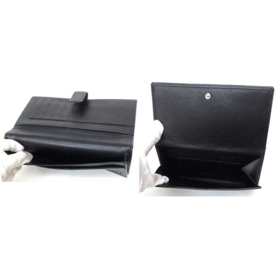 LOEWE（ロエベ） 長財布 アナグラム 黒 レザー×スエード 【中古