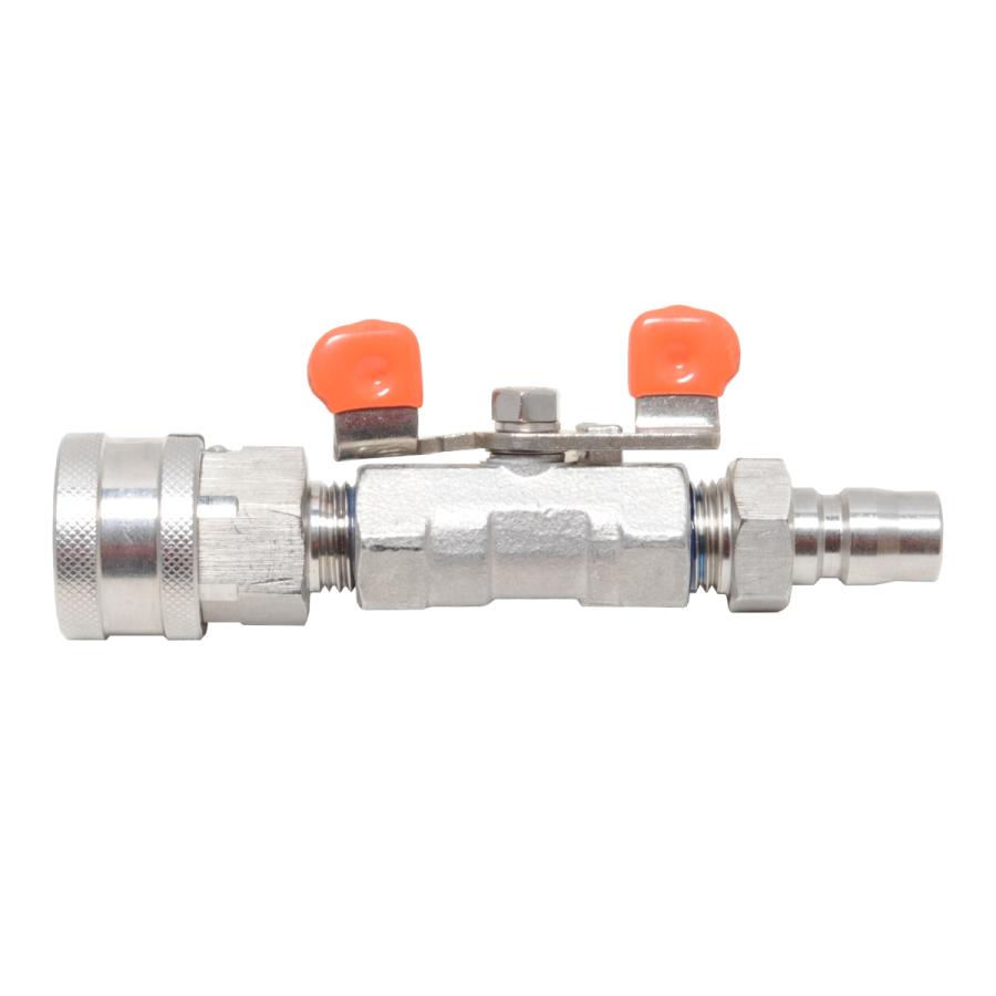 1/4カプラ付 蝶ハンドルボールバルブ ステンレス製 : ホース屋 ヤフー