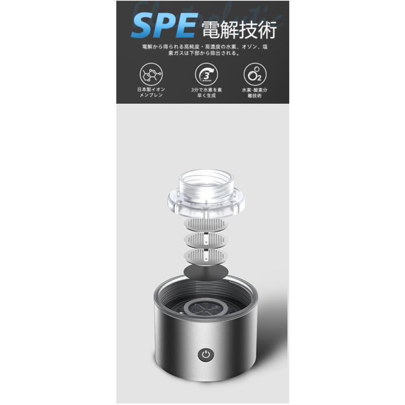 一朗堂 低周波高濃度水素水ボトル 水素水 発生器 内容量500ml : マスク