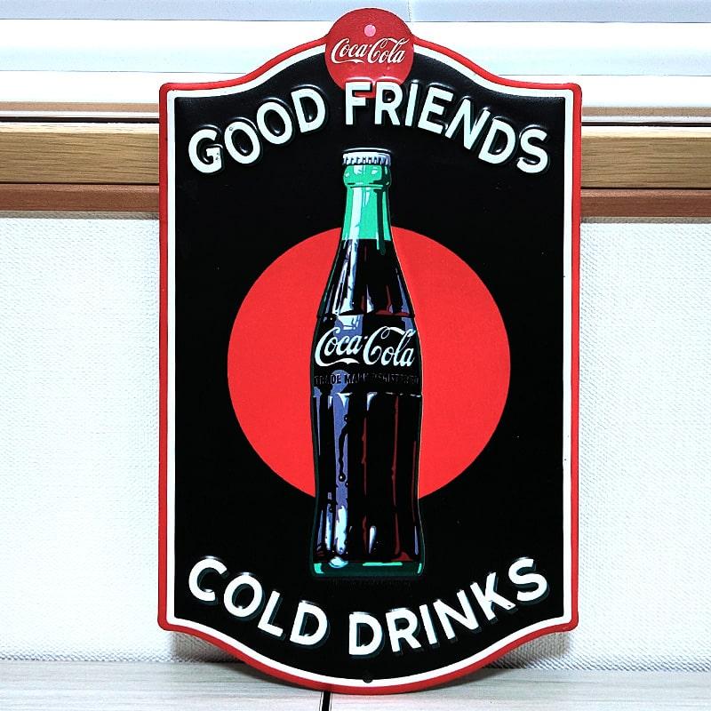 Coca Cola（コカコーラ） ブリキ看板 COCA-COLA 壁飾り プレート