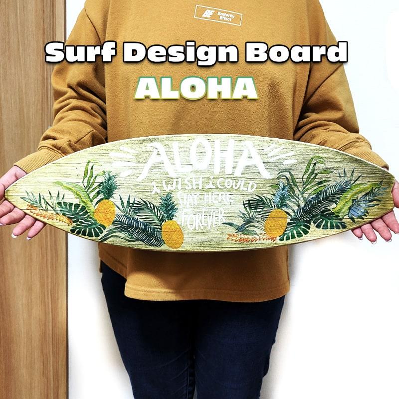 アメリカン レトロ 木製看板 サーフボード ハワイ ALOHA アンティーク