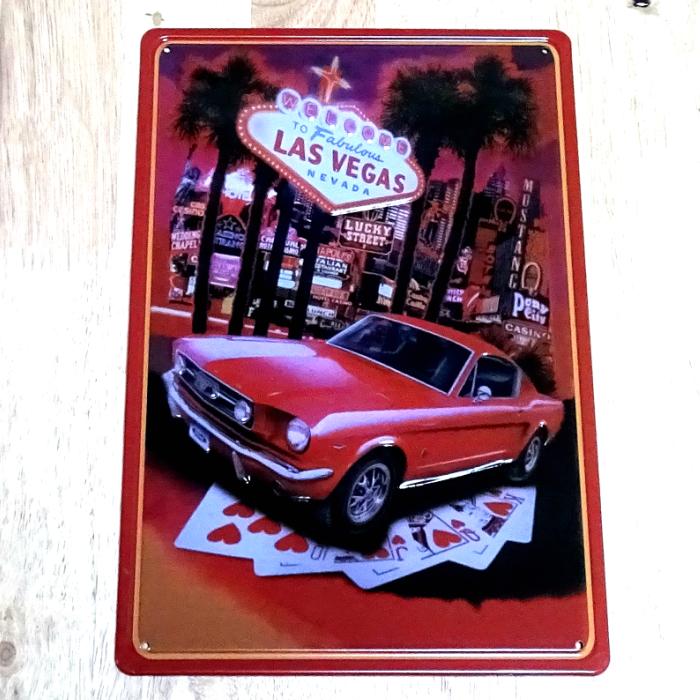 Garage（ガラージ） ブリキ看板 ビンテージ LAS VEGAS レトロ 車