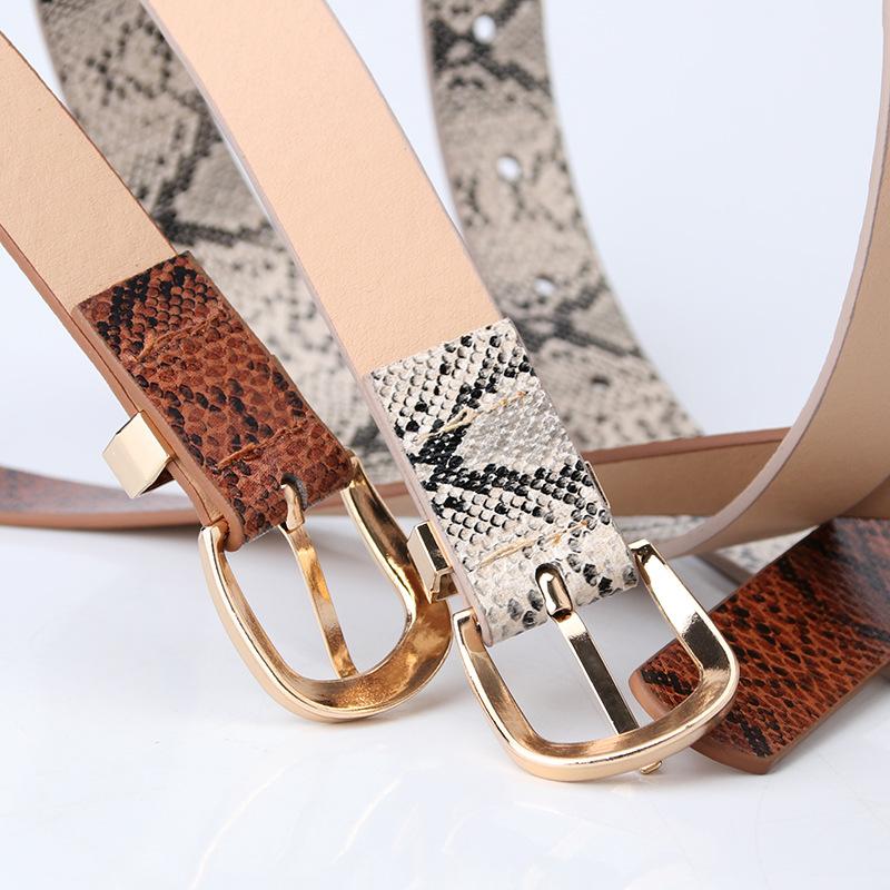 送料無料 ベルト パイソン柄 ヘビ蛇柄スネーク 細め PUフェイクレザー