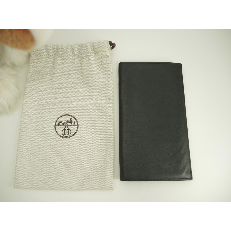 HERMES（エルメス） シチズンツイルロング スイフトレザー 黒 ロング