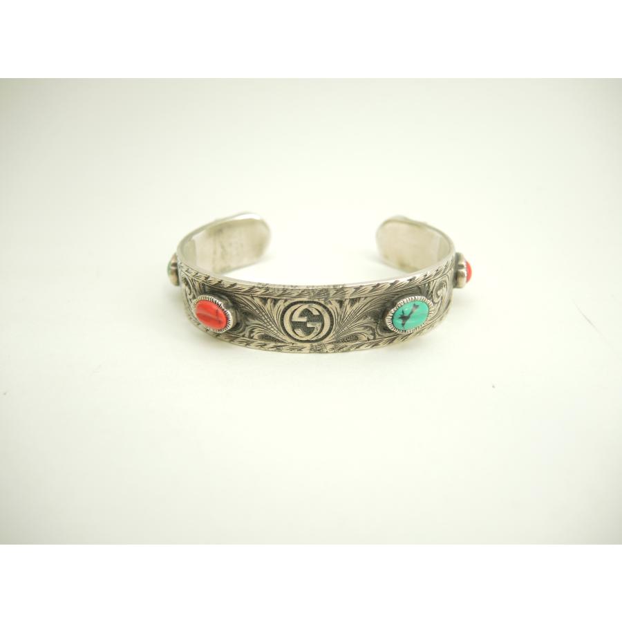GUCCI（グッチ） バングル タイガーヘッド ストーン付AG925