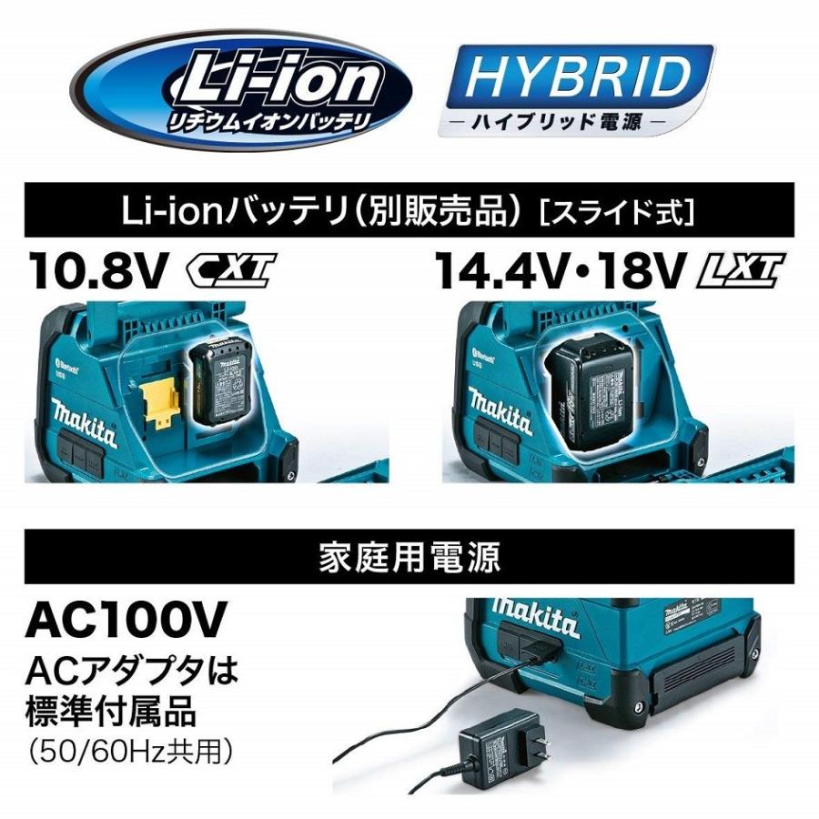 マキタ（makita） 充電式スピーカ MR202 青／MR202B 黒 Bluetooth対応