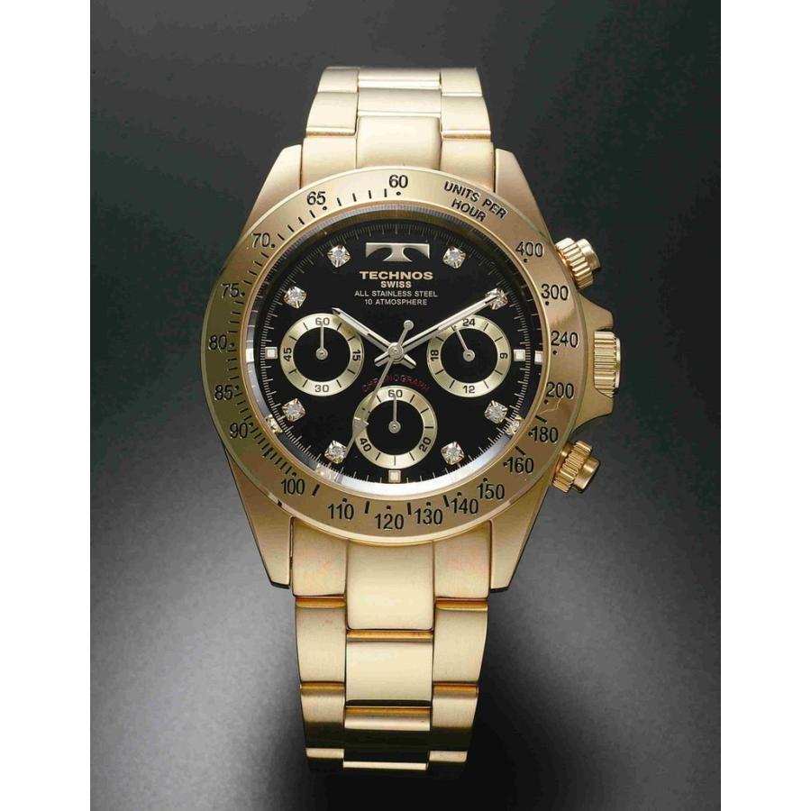 メーカー正規品】TECHNOS テクノス 腕時計 クロノグラフ 10気圧防水