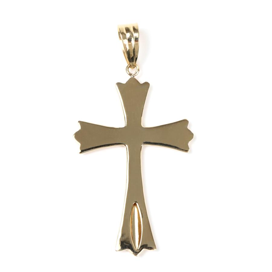 18金 十字架 クロス ゴールド ペンダントトップ (S) 35mm×23mm メンズ