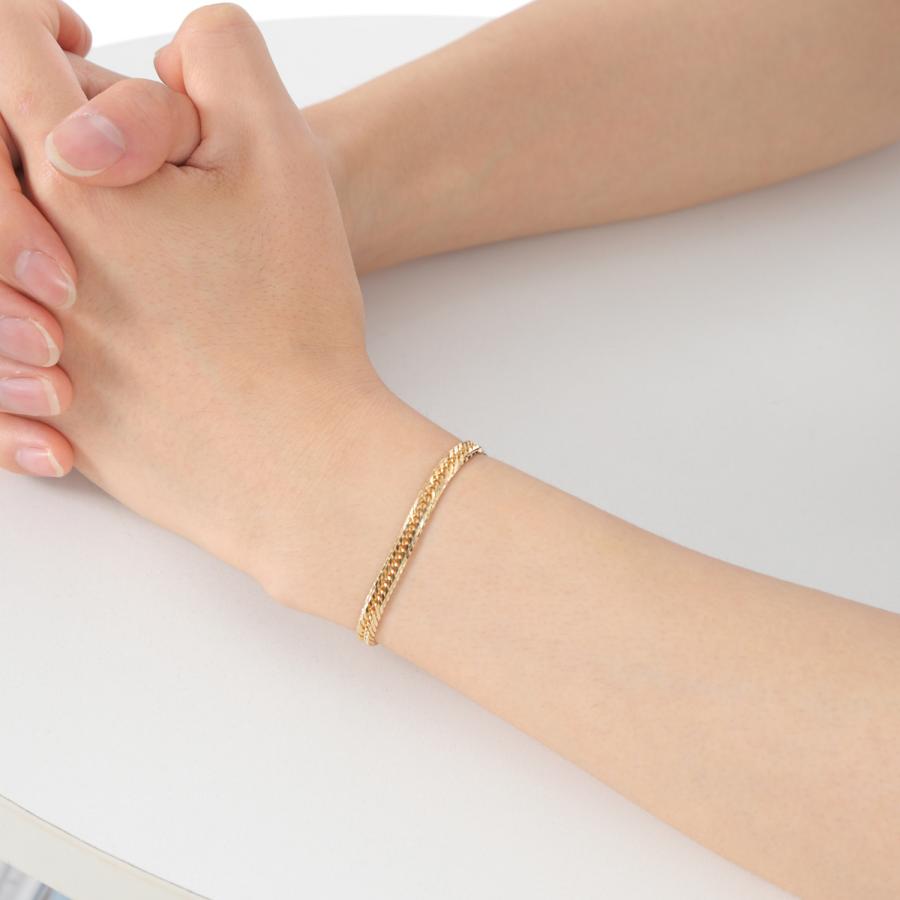 18金 喜平ブレスレット 12面トリプル 4.7g 17cm メンズ レディース