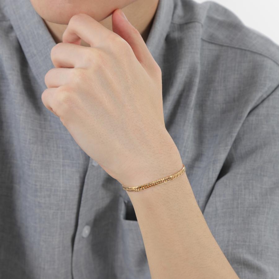 18金 喜平ブレスレット 6面ダブル 10g 20cm K18 メンズ レディース