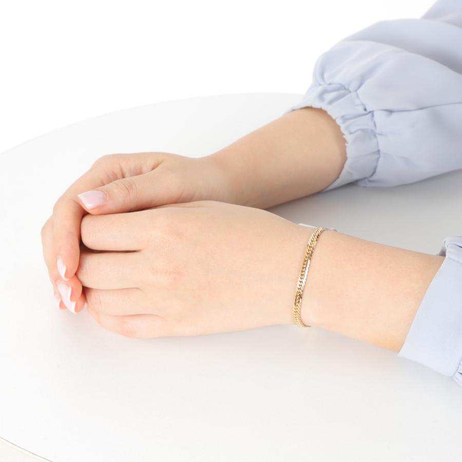 18金 喜平ブレスレット 6面ダブル 10g 20cm K18 メンズ レディース