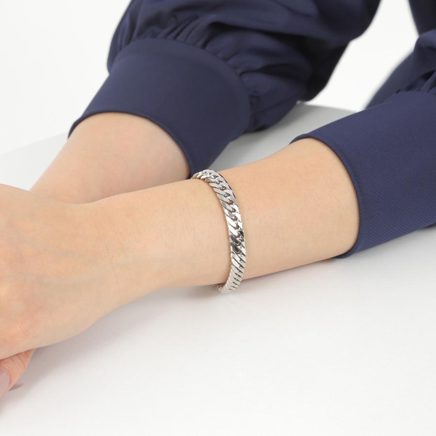 ブレスレット プラチナ 喜平 6面 ダブル 50g 20cm メンズ レディース