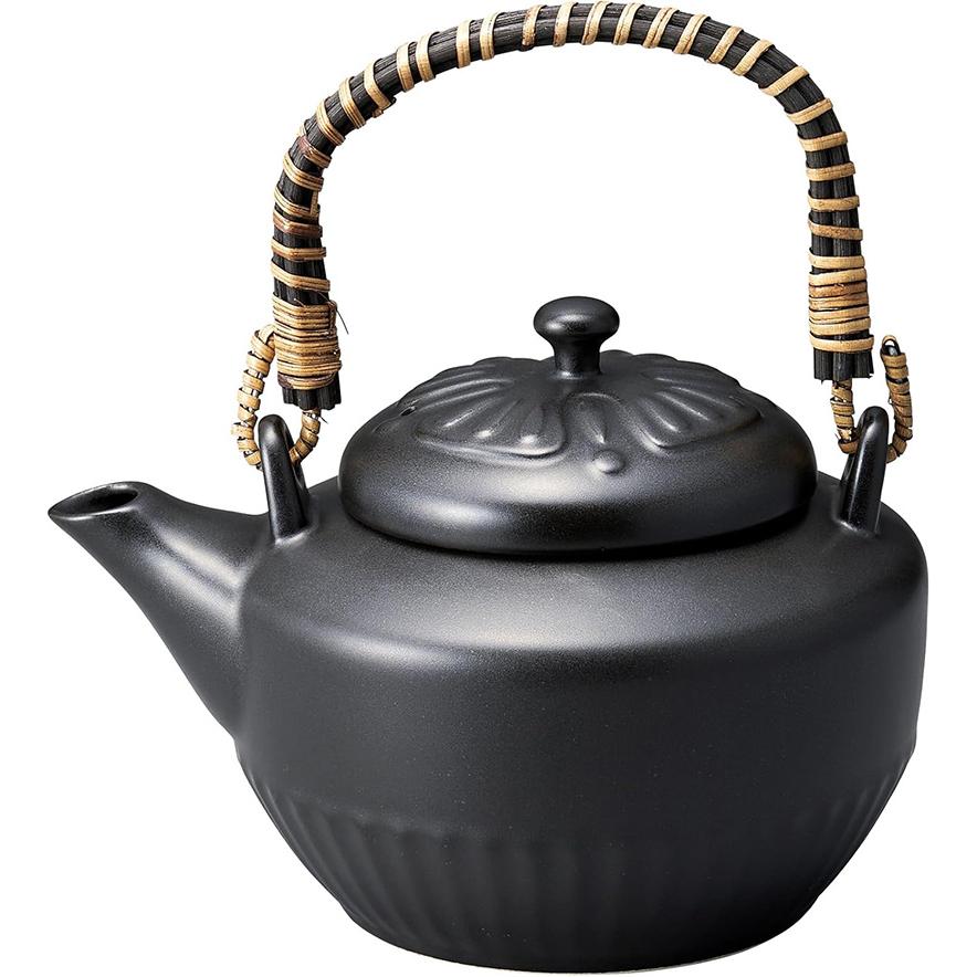 萬古焼 耐熱土瓶 1000cc 日本製 直火対応 クリーンと黒釉2色あり 送料