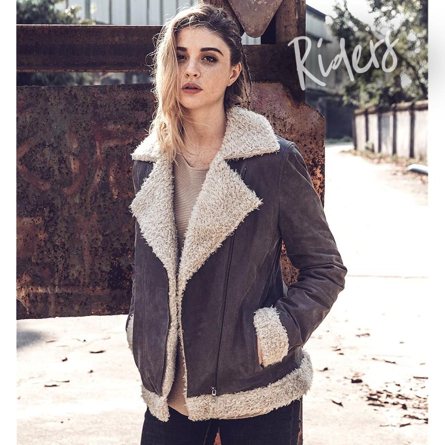 送料無料!】全7サイズ レディース フェイクファームートンピッグスキン